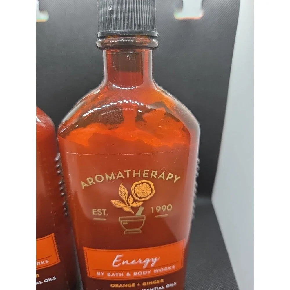 2 Bath & Body Works Aromatherapy ENERGY ORANGE GINGER Body Lotion RETIRED HB 10